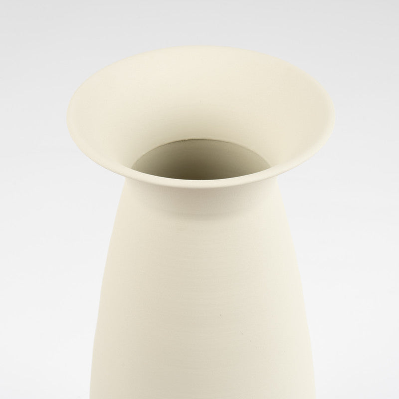 Off White Metal Vase 45cm